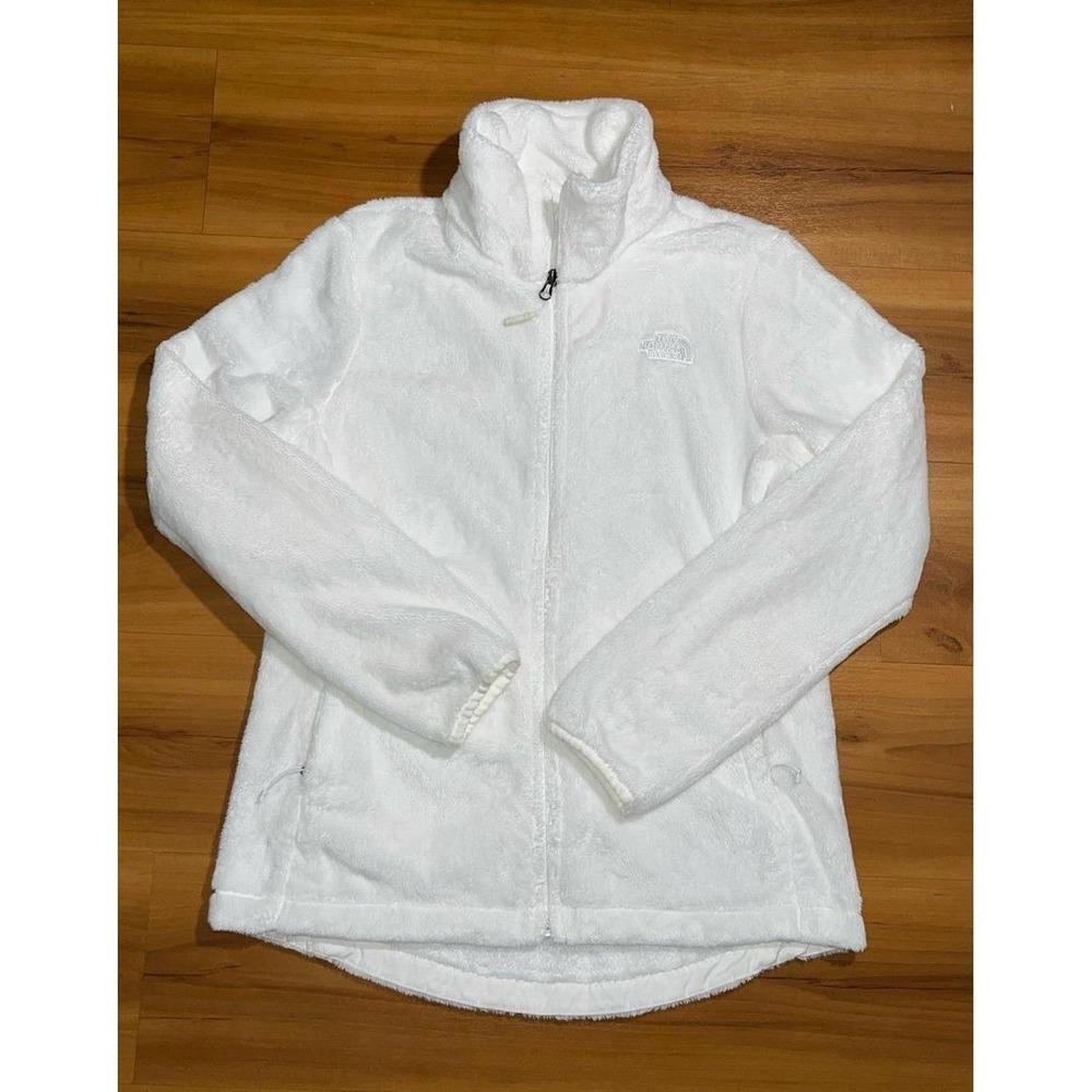 Womens The North Face Snow White Full Zip Fluffy Fleece Jacket Full Zip